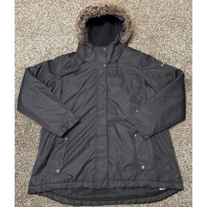 Columbia Womens 3X Little Si II Insulated Parka Black Omni-Heat Faux-Down Jacket